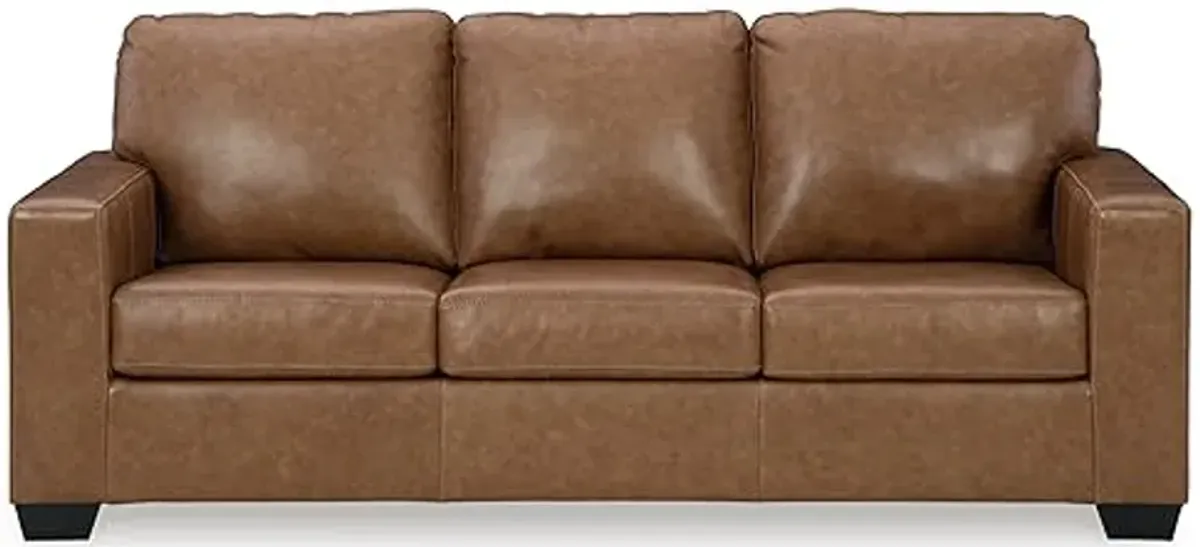 Signature Design by Ashley Bolsena Contemporary Leather Match Sofa, Dark Brown