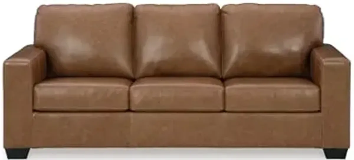 Signature Design by Ashley Bolsena Contemporary Leather Match Sofa, Dark Brown