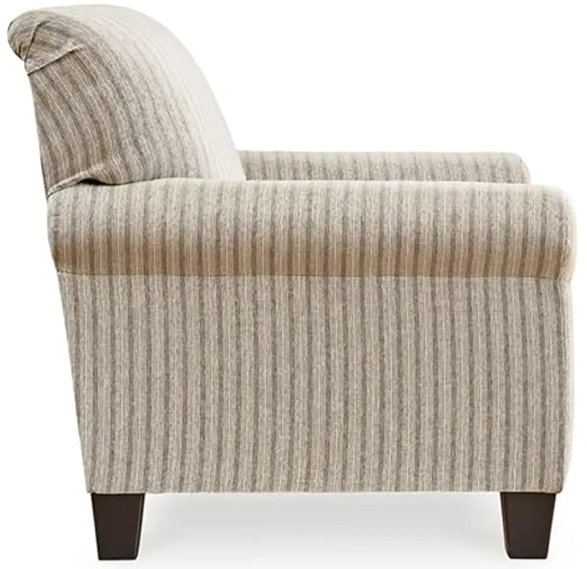 Signature Design by Ashley Valerani Classic Striped Upholstered Accent Chair, Beige