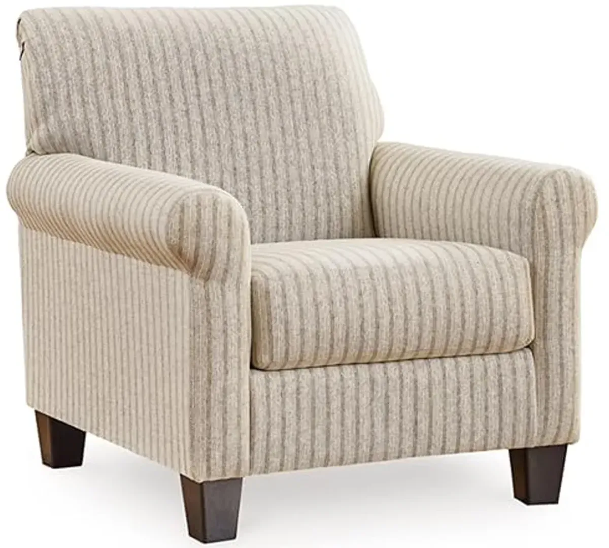 Signature Design by Ashley Valerani Classic Striped Upholstered Accent Chair, Beige