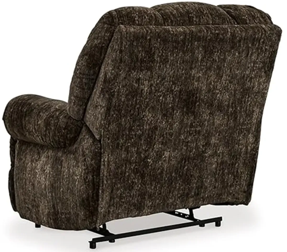 Signature Design by Ashley Movie Man Classic Tufted Velvet Manual Zero Wall Recliner, Dark Brown