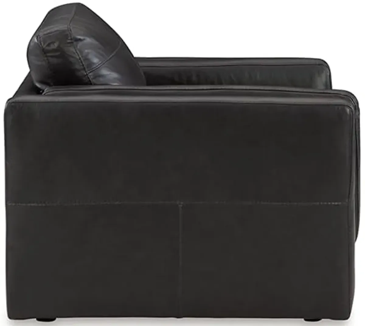 Signature Design by Ashley Amiata Modern Leather Match Upholstered Oversized Chair, Black