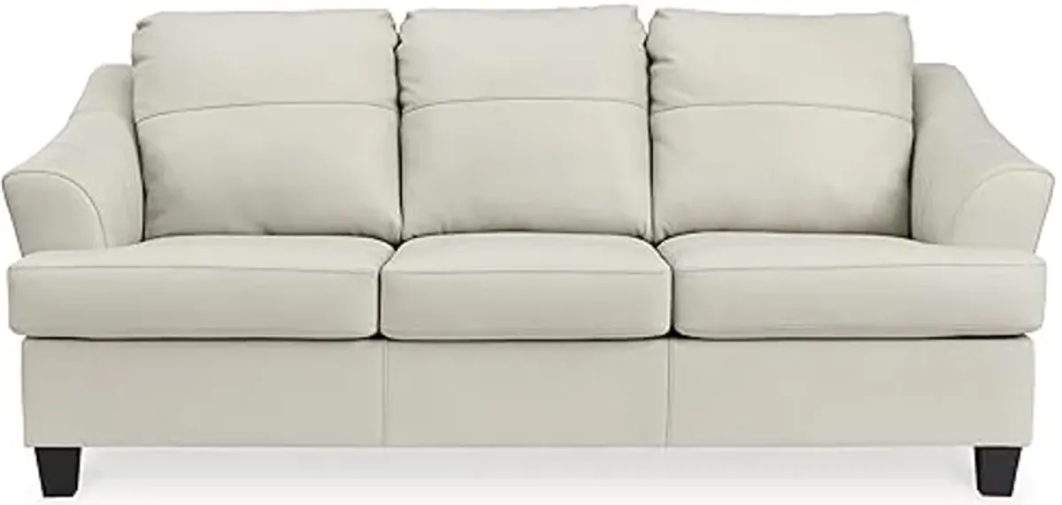 Signature Design by Ashley Genoa Modern Leather Match Sofa, White