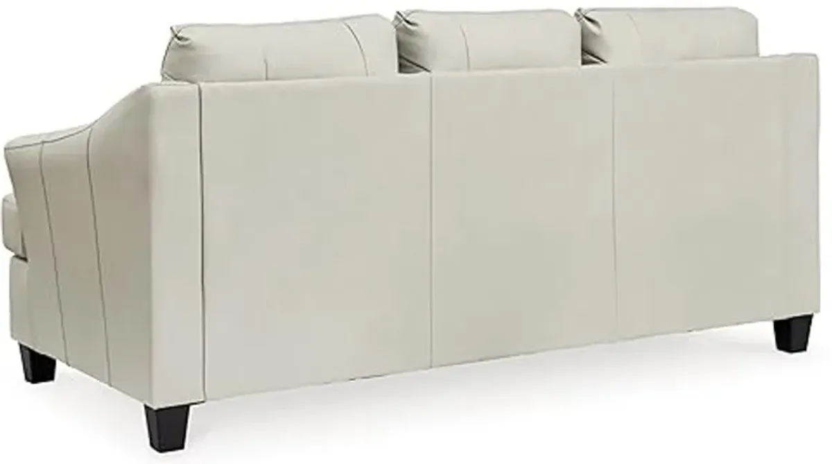 Signature Design by Ashley Genoa Modern Leather Match Sofa, White