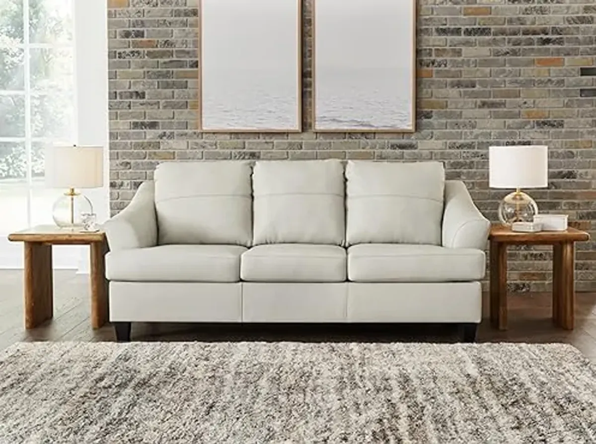 Signature Design by Ashley Genoa Modern Leather Match Sofa, White