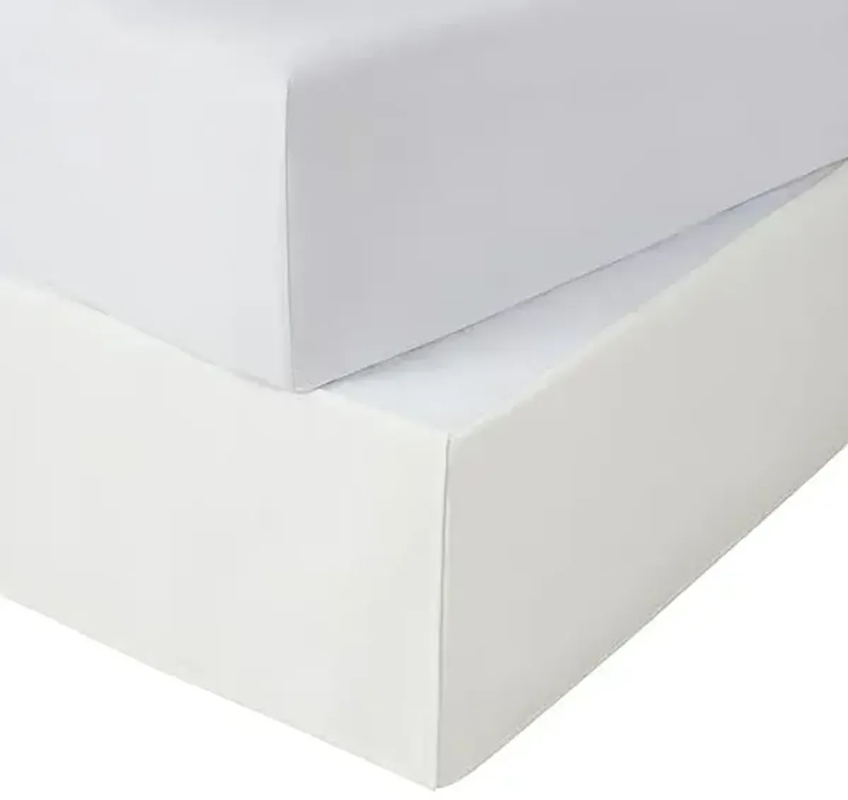 SERTA Modern Solid Bed Skirt, Hotel Quality Dust Ruffle with 13 Inch Drop, Machine Washable, King, White