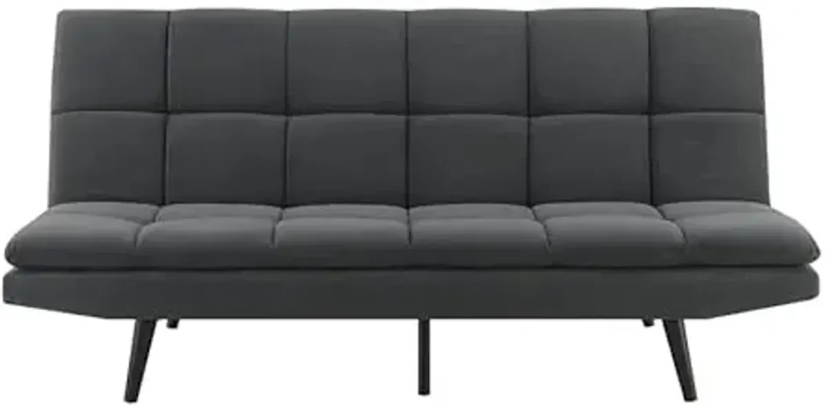 Abbyson Living Francisco Convertible Fabric Sofa, Dark Gray