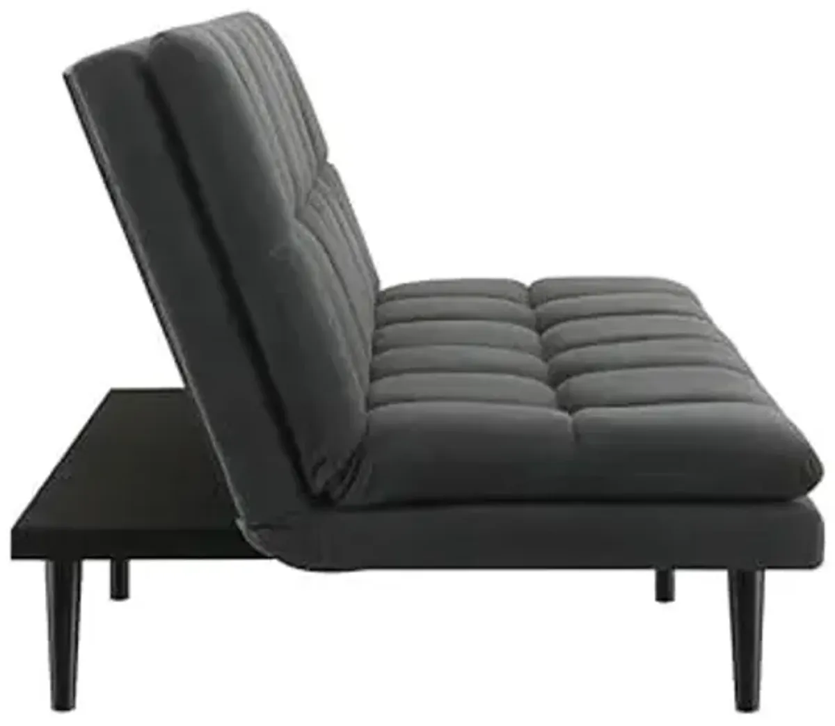 Abbyson Living Francisco Convertible Fabric Sofa, Dark Gray