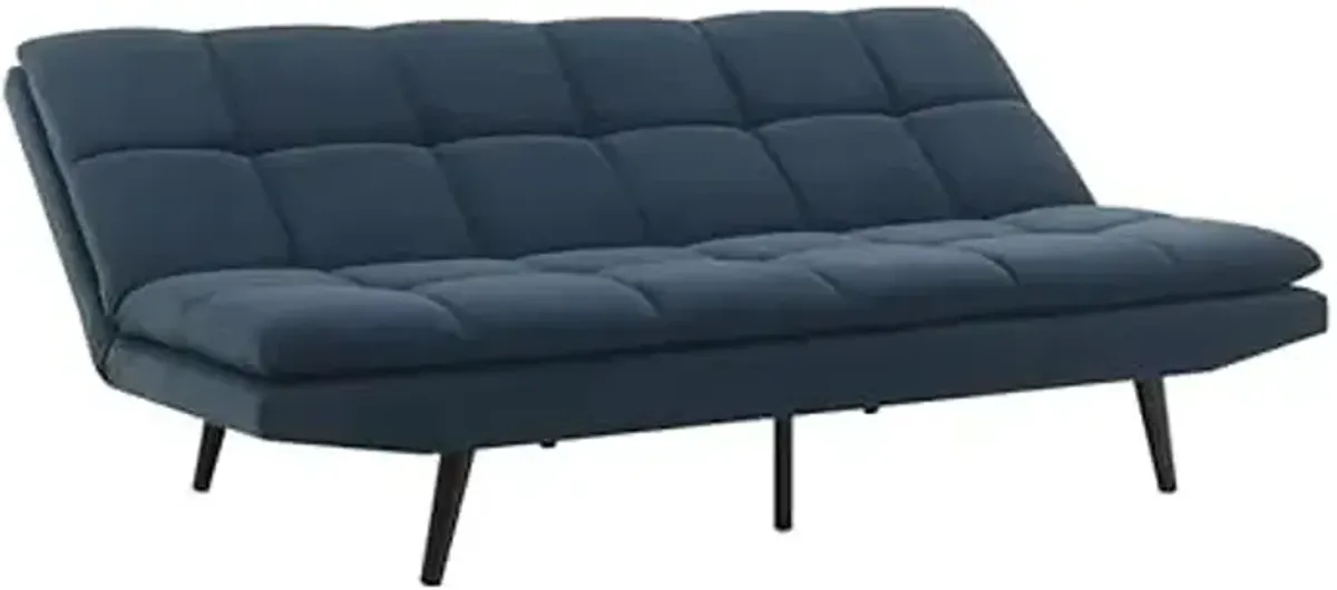 Abbyson Living Francisco Convertible Fabric Sofa, Dark Blue