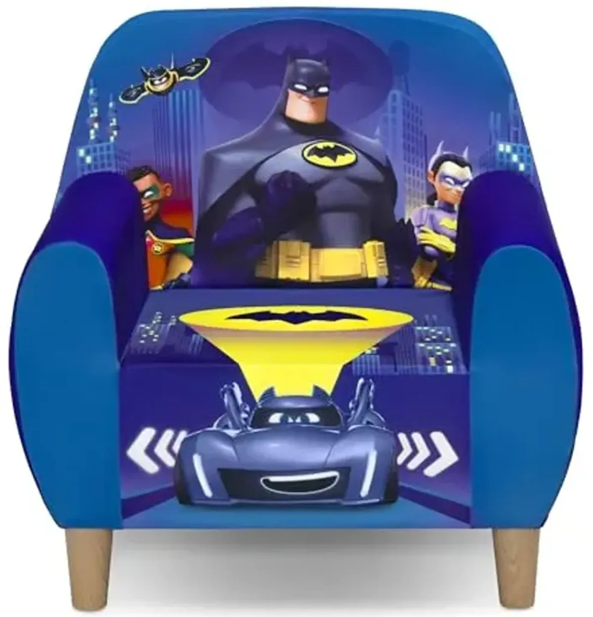 Delta Children Batman Batwheels Foam Chair for Kids, Blue