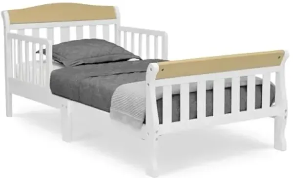 Delta Children Canton Toddler Bed, Bianca White/Natural
