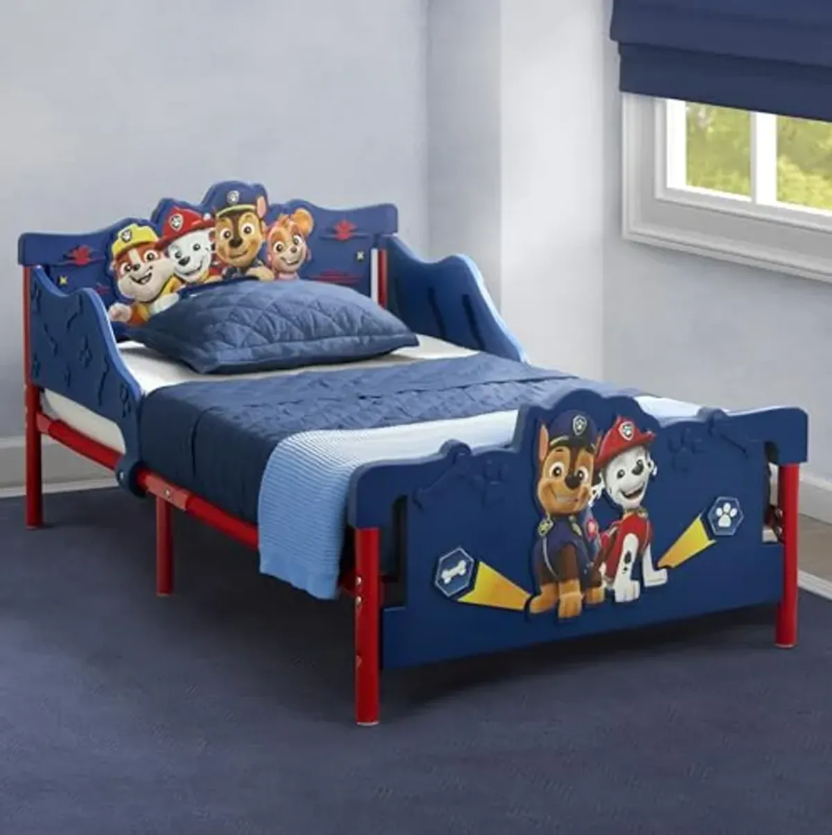 Delta Children PAW Patrol 3D Toddler Bed, Blue