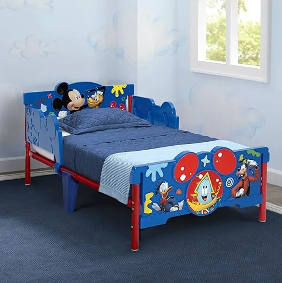 Delta Children Mickey Mouse 3D Toddler Bed, Blue