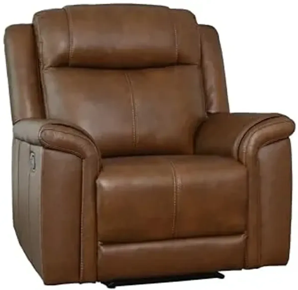 Giles Leather Manual Recliner, Brown