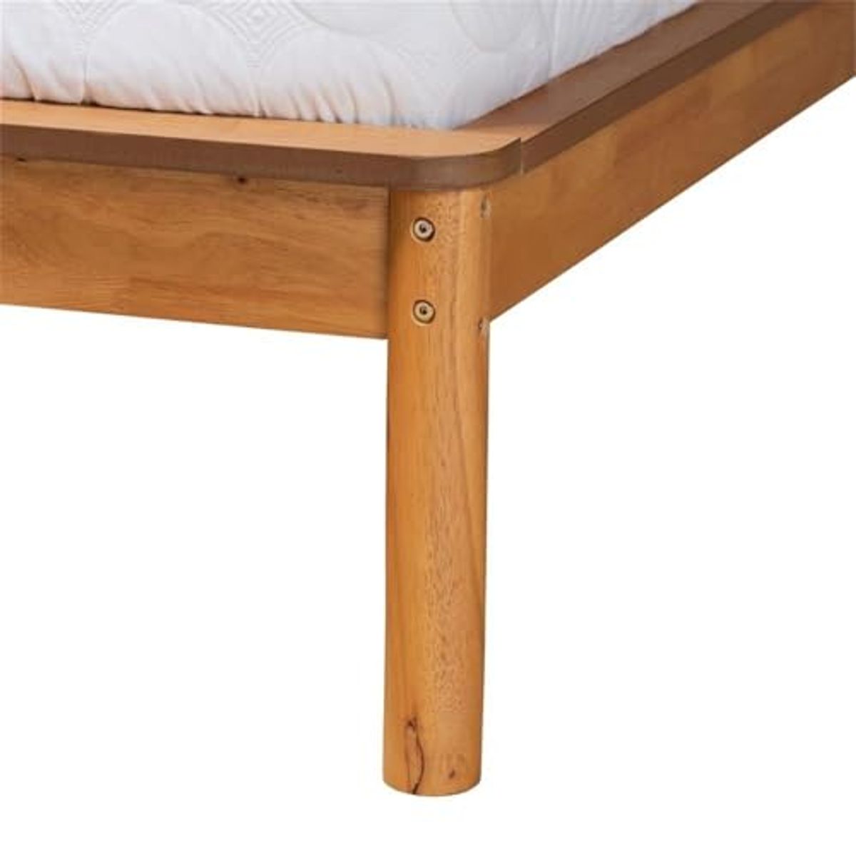 Baxton Studio Efren Mid-Century Modern Honey Oak Finished Wood Full Size Bed Frame