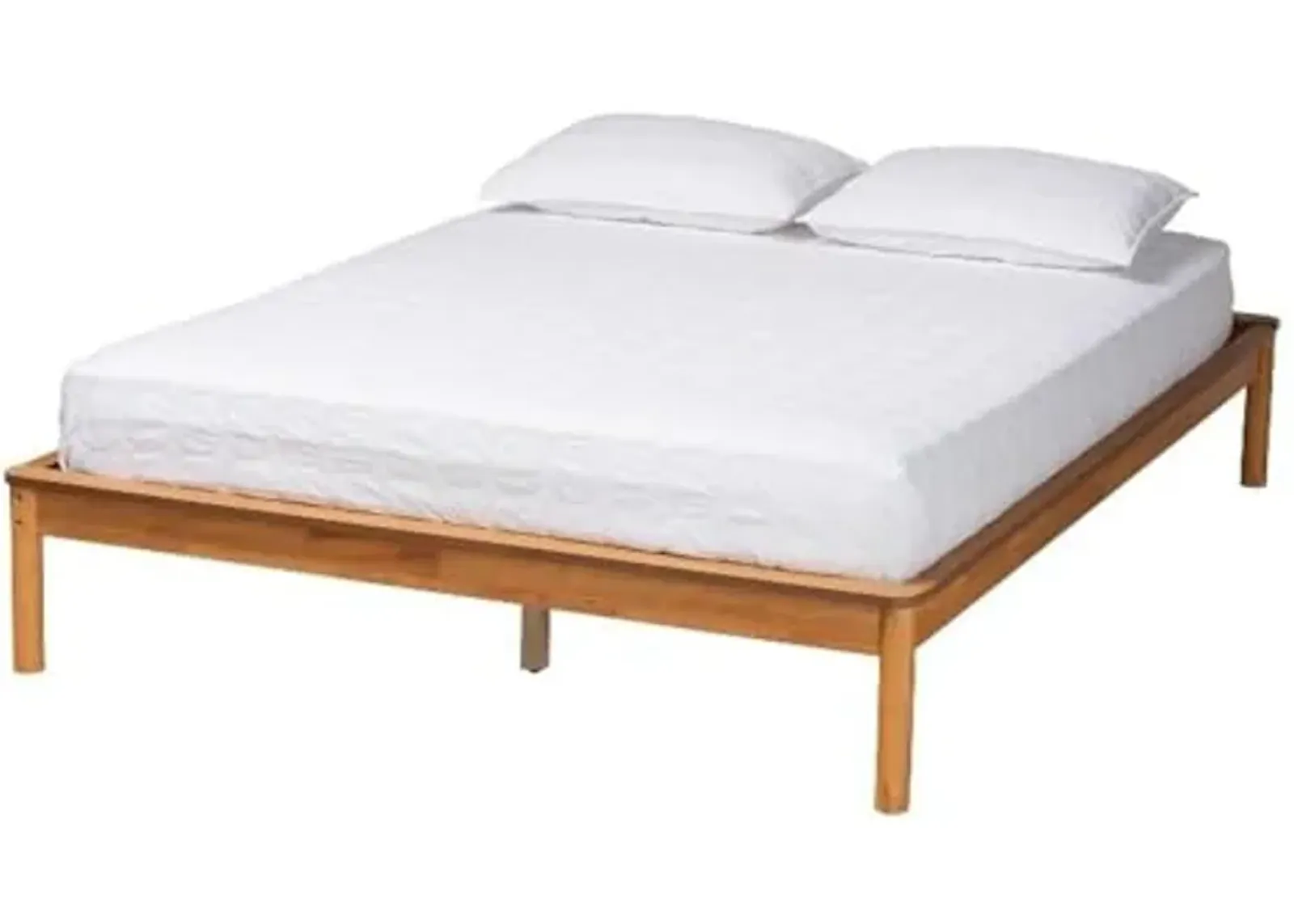 Baxton Studio Efren Modern Honey Oak Finished Wood Queen Size Bed Frame