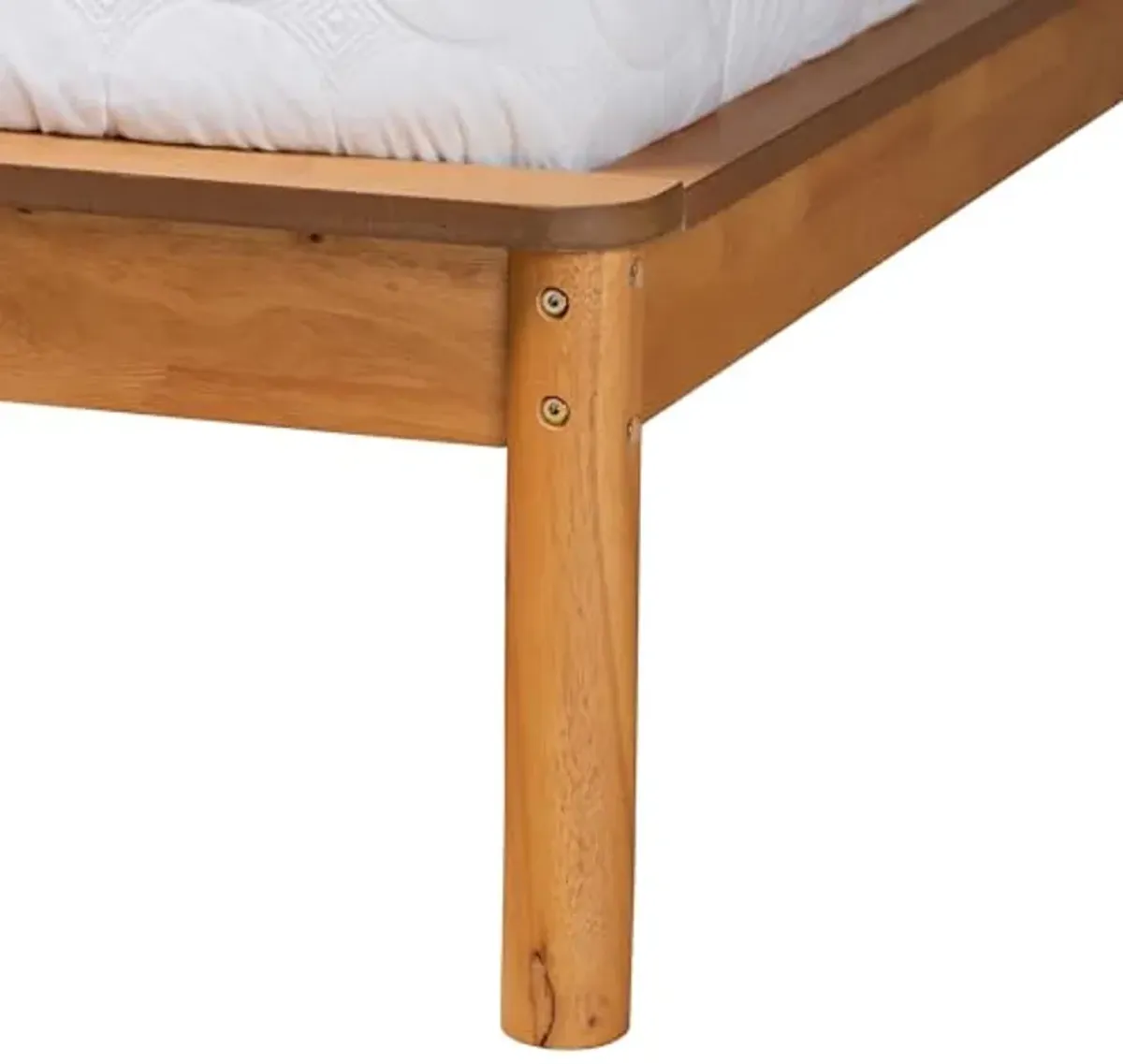 Baxton Studio Efren Bed Frame, Full, Honey Oak