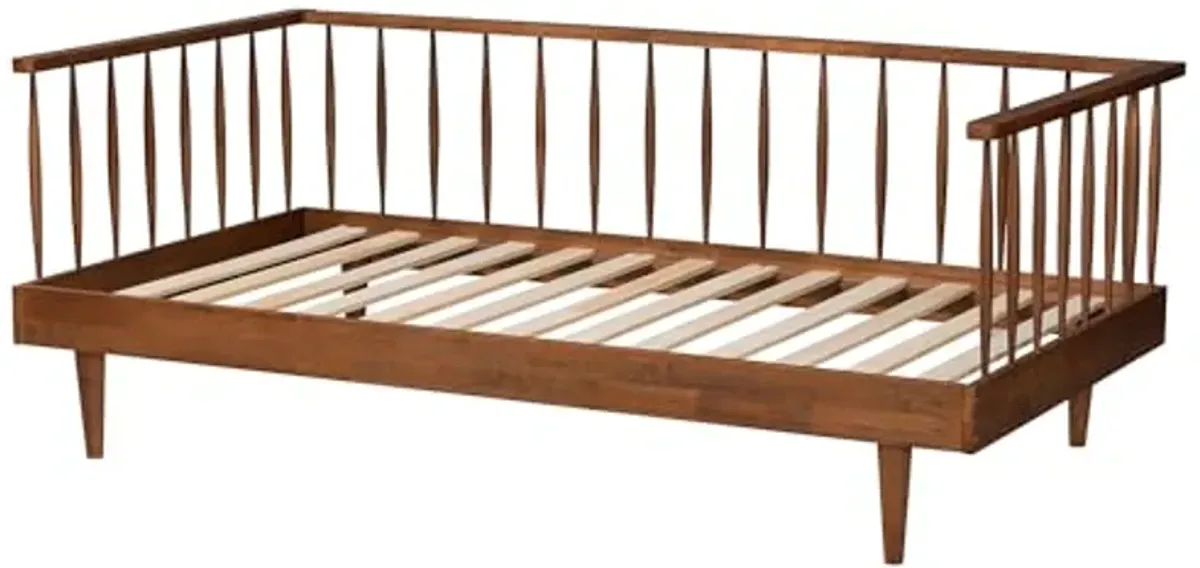 Baxton Studio Matilda Daybed, Twin, Ash Walnut