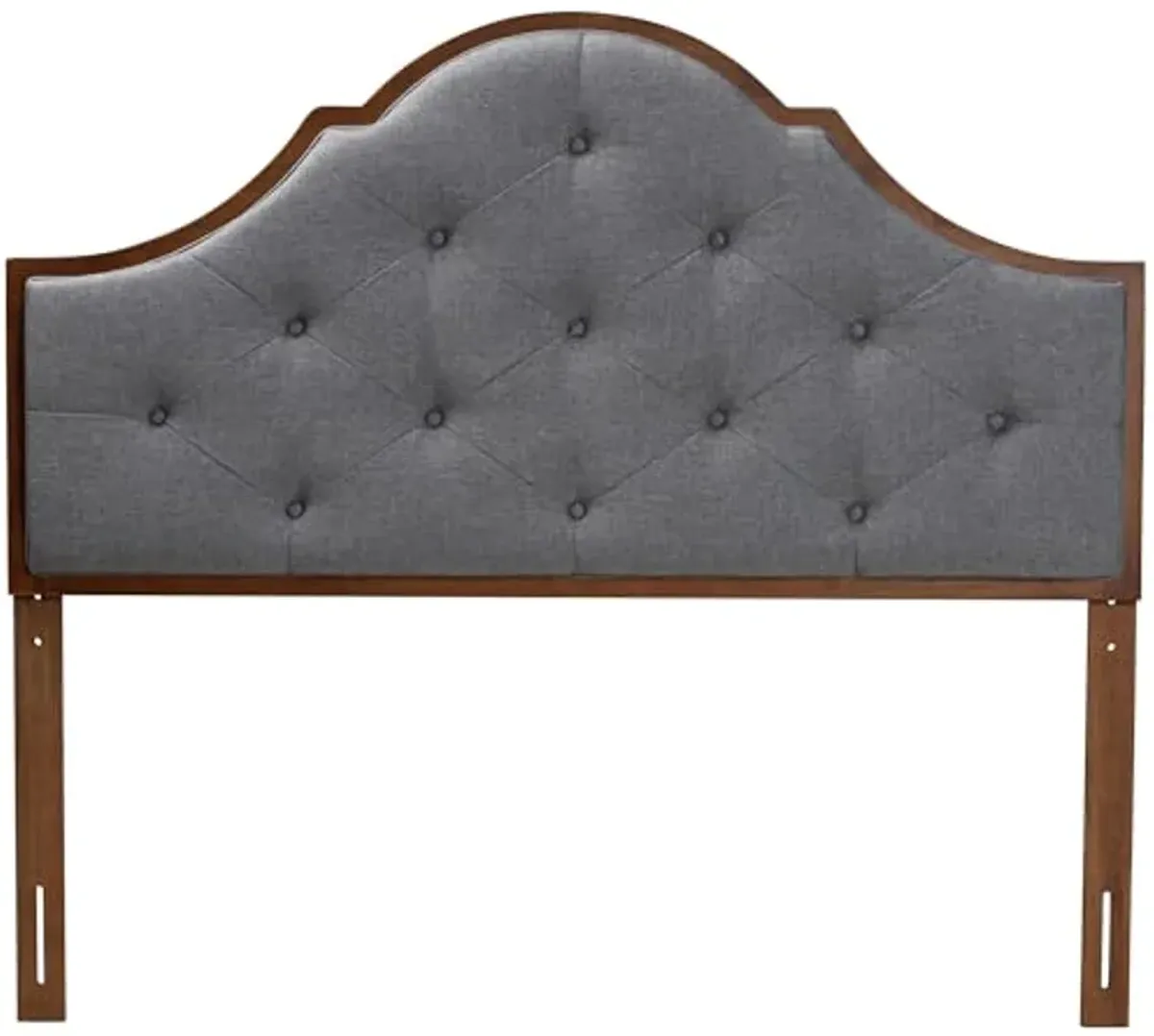 Baxton Studio Camila Headboard, King, Grey/Walnut Brown