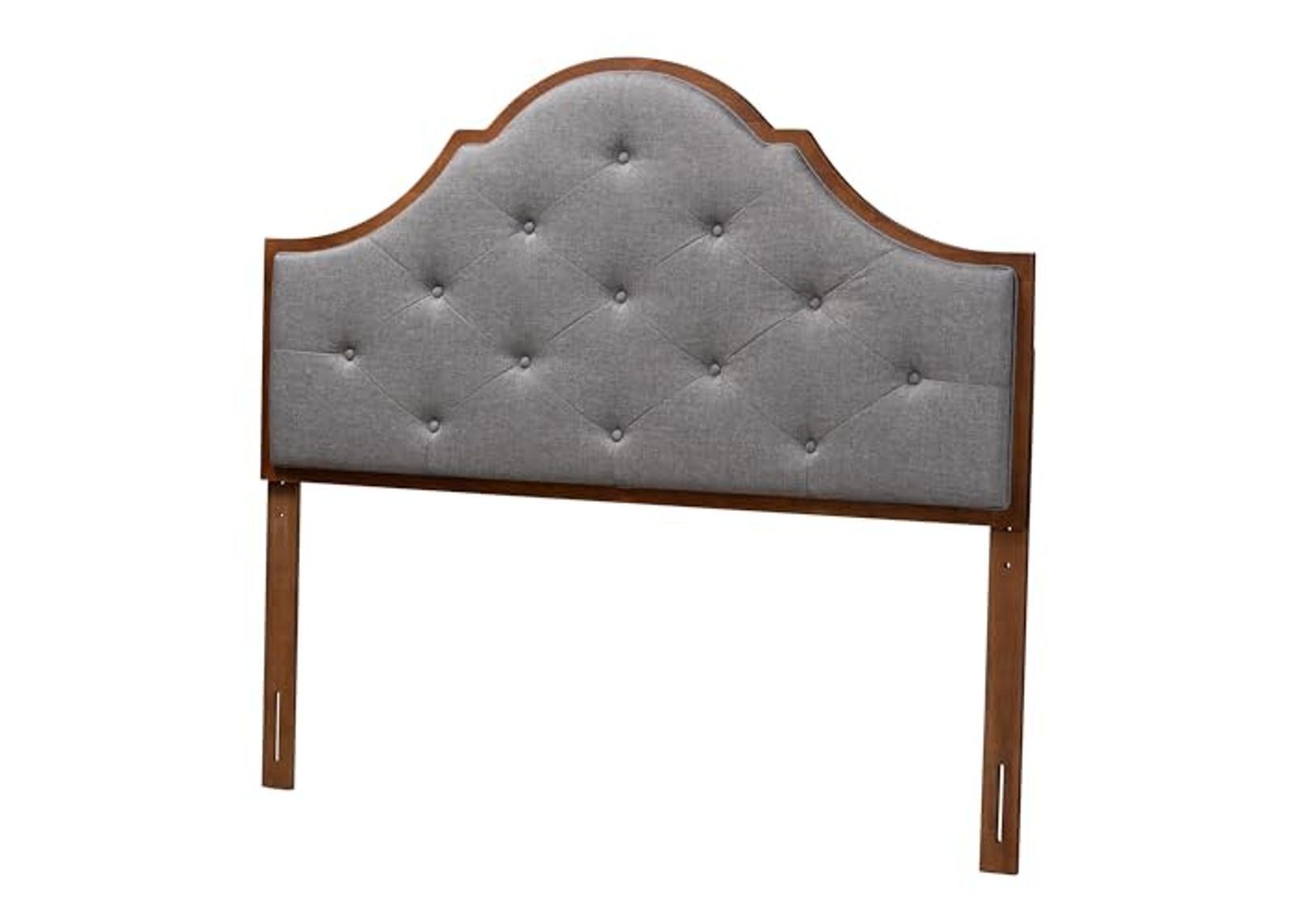 Baxton Studio Camila Headboard, King, Grey/Walnut Brown