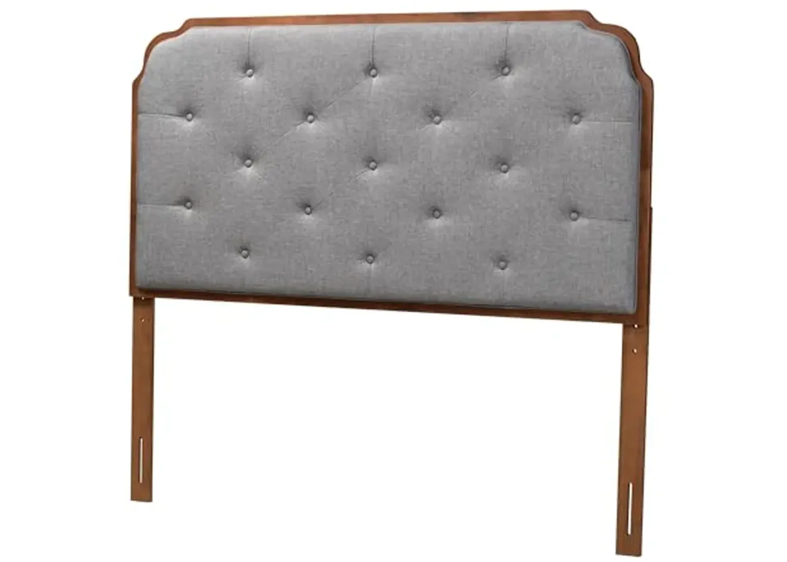 Baxton Studio Classic Headboard, Queen, Grey/Walnut Brown