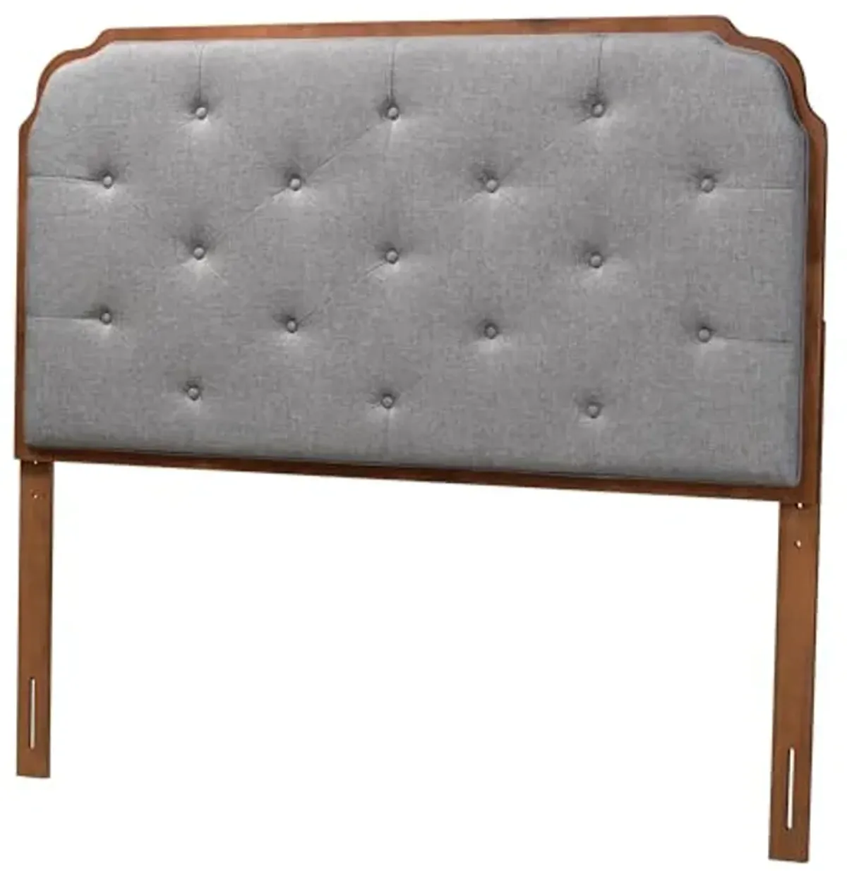 Baxton Studio Classic Headboard, Queen, Grey/Walnut Brown