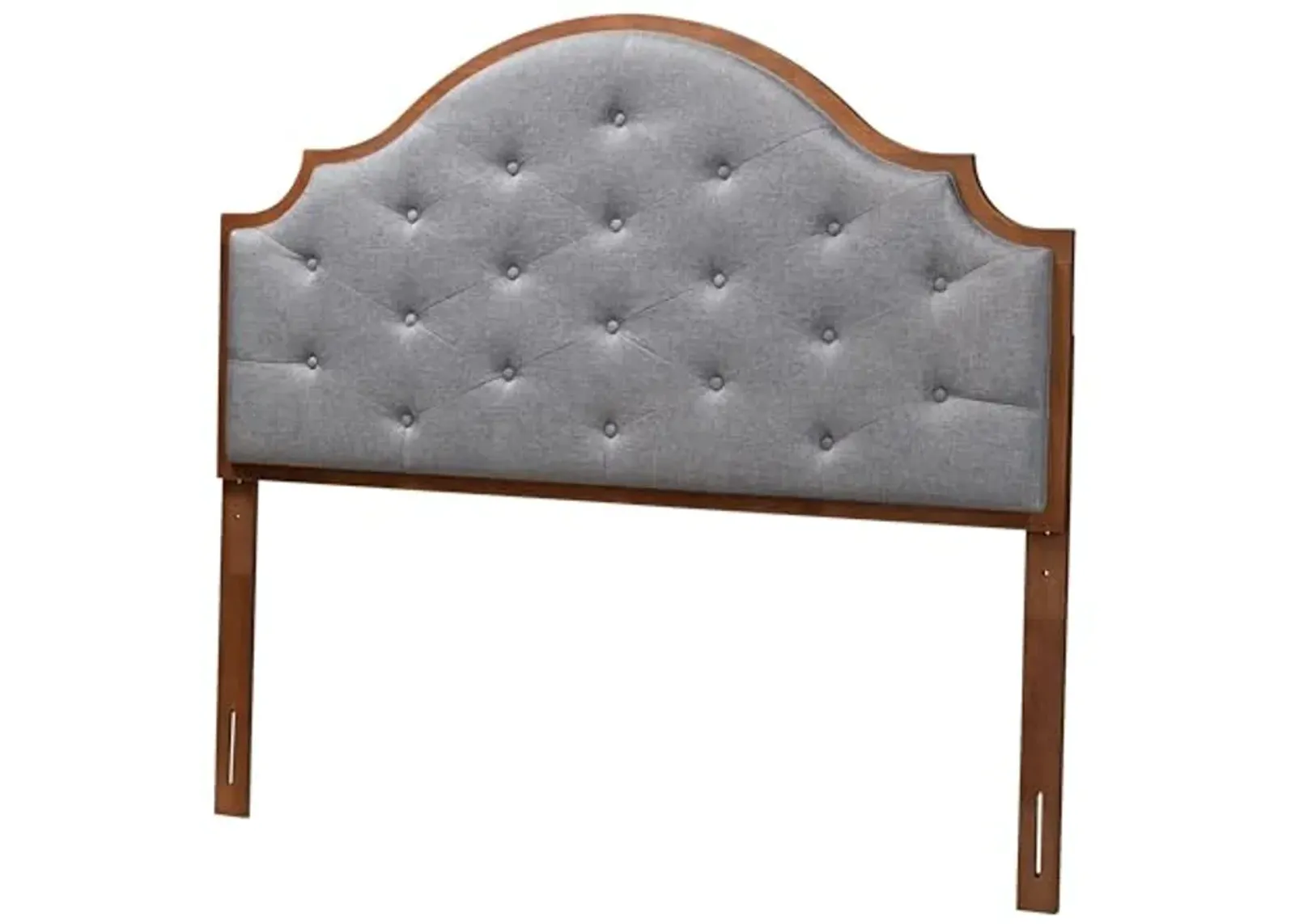 Baxton Studio Classic Headboard, Queen, Grey/Walnut Brown