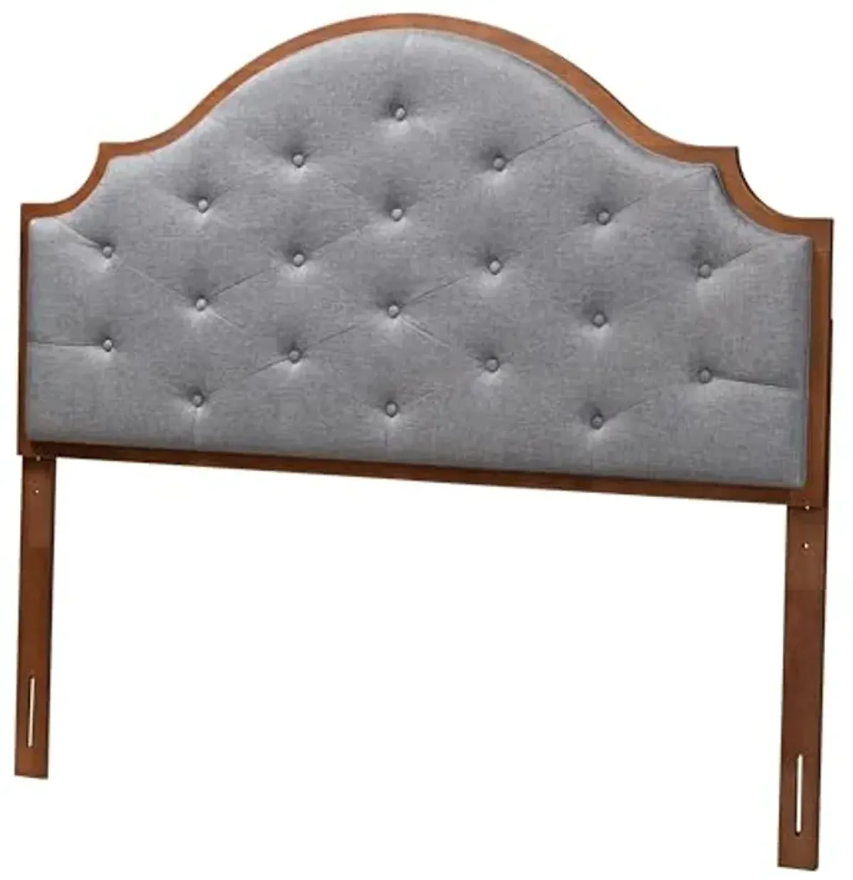 Baxton Studio Classic Headboard, Queen, Grey/Walnut Brown