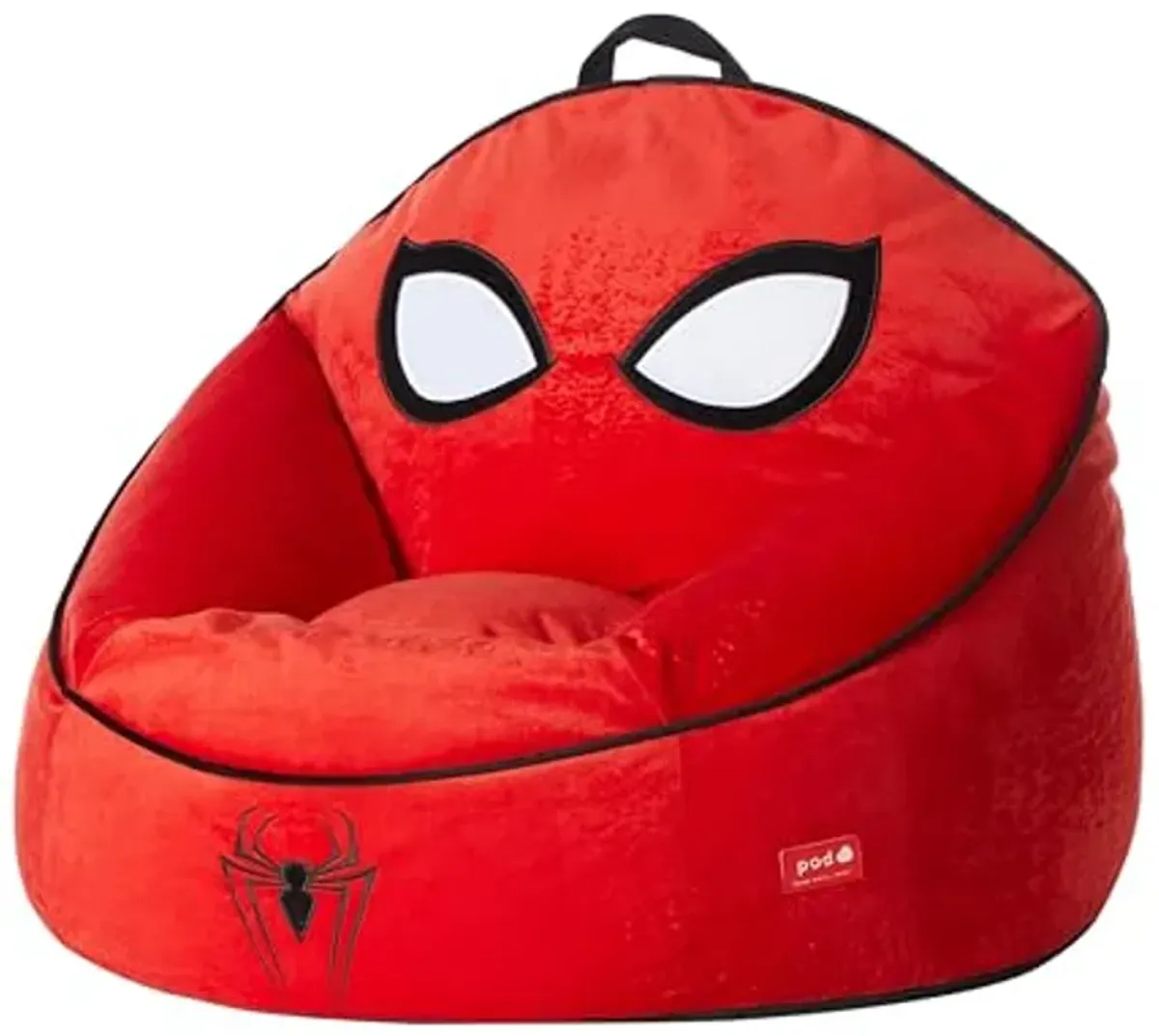 Idea Nuova Marvel Spiderman Hillside by pod Comfortable Bean Bag Chair for Kids – Durable Fabric, Ideal for Playrooms and Bedrooms,24" Wx24 Dx17 H