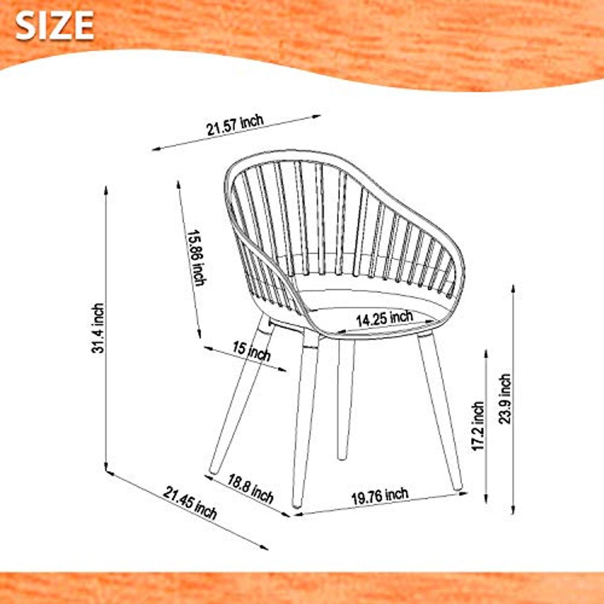 Amazonia Eucalyptus Wood | Durable and Ideal for Patio and Backyard, Aluminum White Chairs Bristol 3-Piece Round Outdoor Dining Set |, Brown