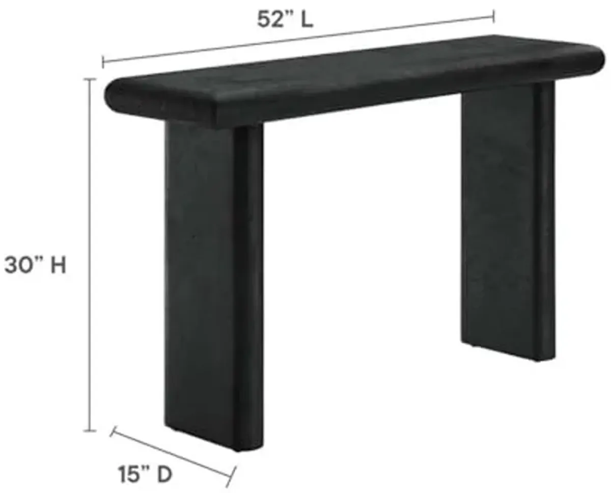 Modway EEI-6577-BLK Relic Concrete Textured Console Table, Black