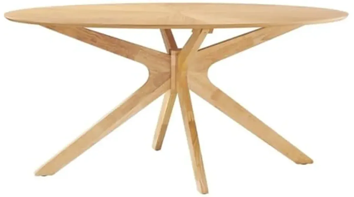 Modway EEI-3848-OAK Crossroads 63" Oval Wood Dining Table, Oak