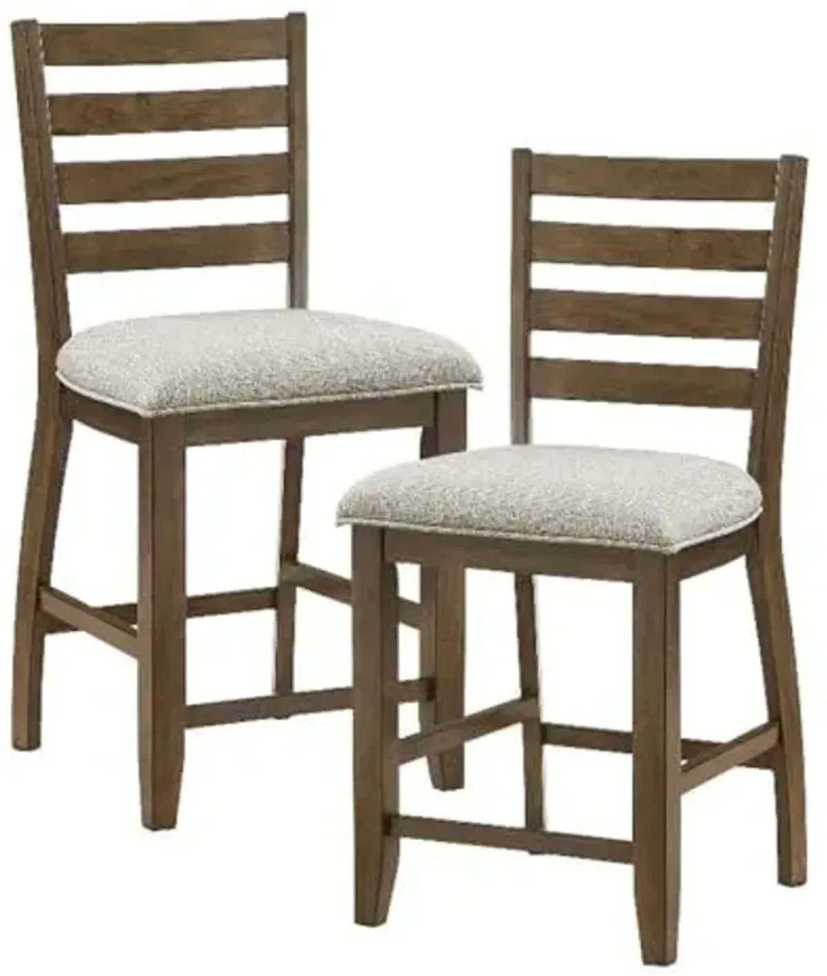 Lexicon Tigard Wood and Fabric Counter Height Chair in Cherry (Set of 2)