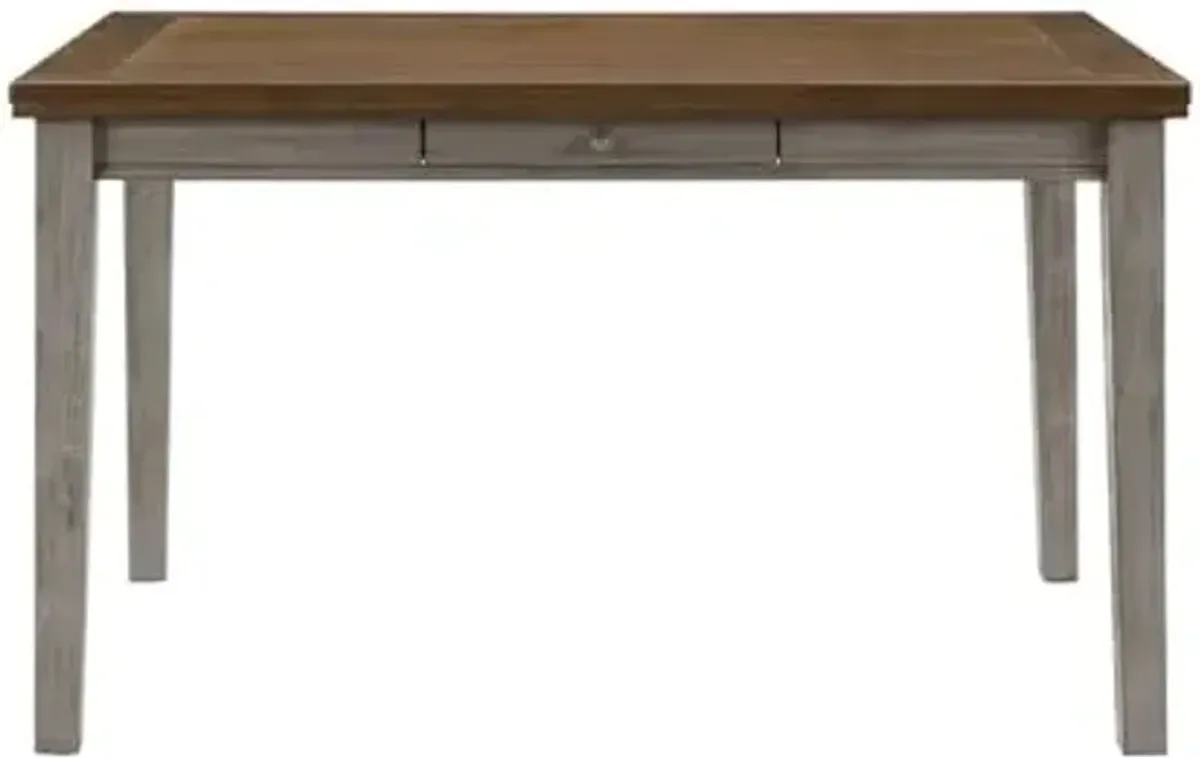 Homelegance Lexicon Tigard Wood Counter Height Table in Cherry and Gray