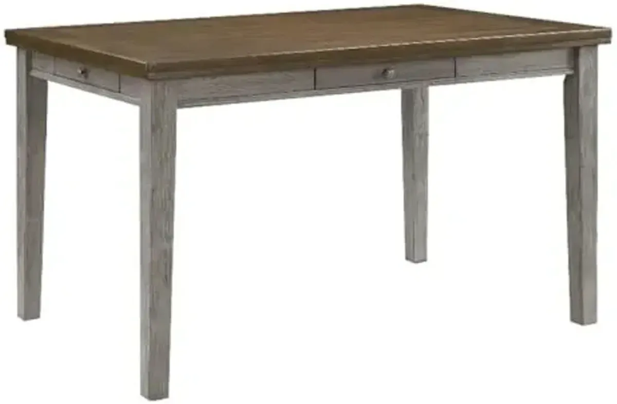 Homelegance Lexicon Tigard Wood Counter Height Table in Cherry and Gray