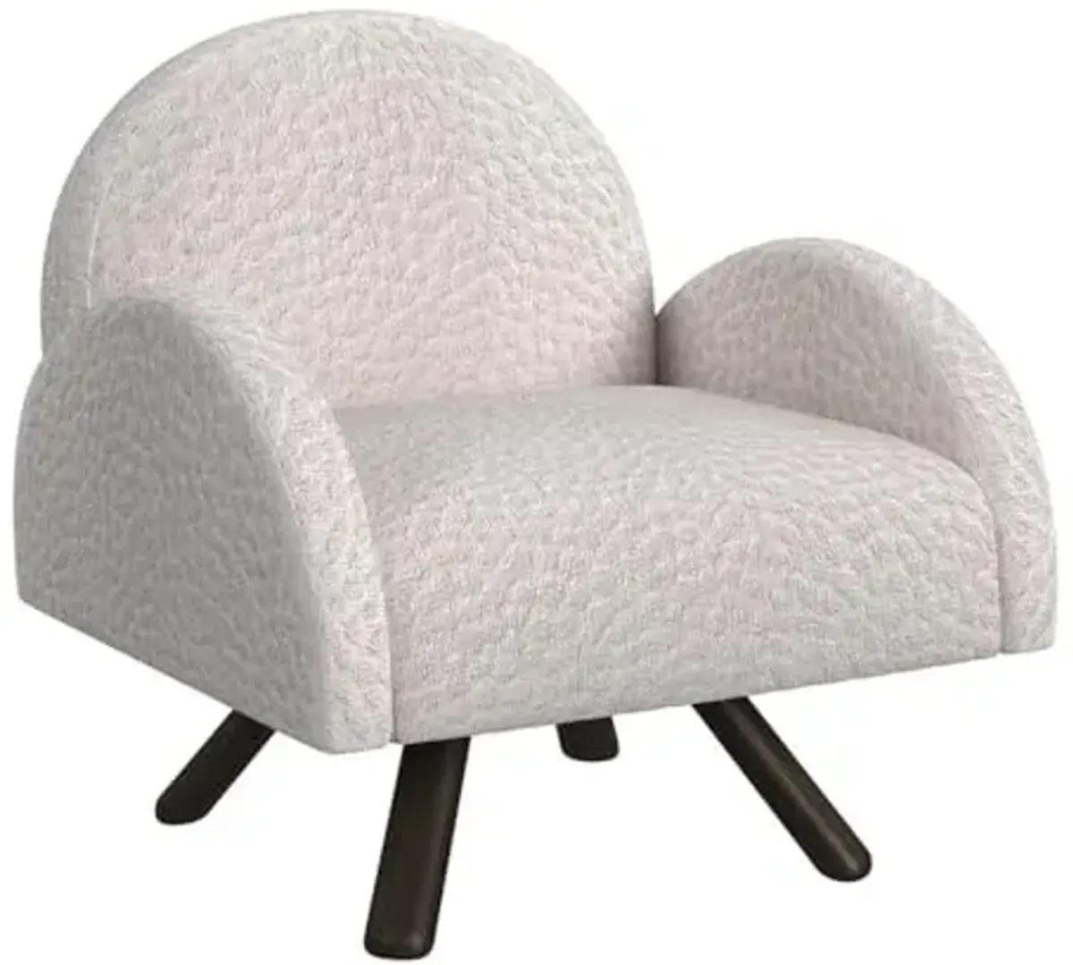 Bassett Mirror Company Myrtle Modern Beige Accent Chair with Wood Frame