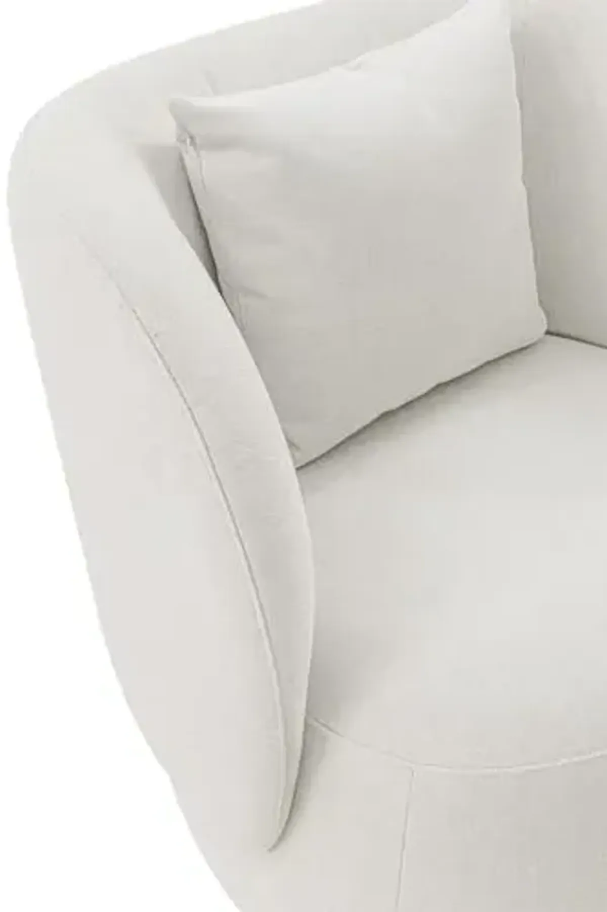 Manhattan Comfort Siri Contemporary Linen Accent Chairs for Living Room with High Density Foam Padding and Premium Wood Frame, Includes 2 Pillow, Set of 2, Cream