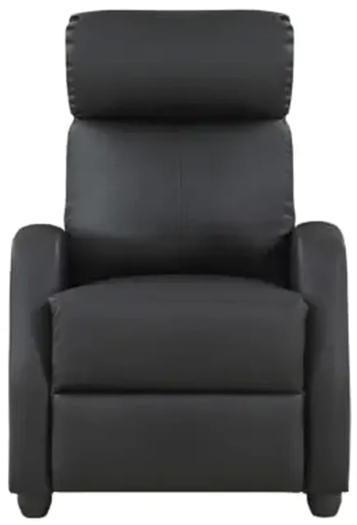 Lexicon Barbal 27" W Faux Leather Push Back Recliner Chair, Black