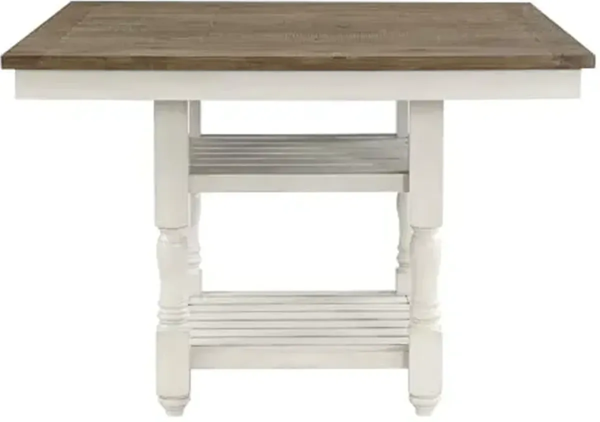 Lexicon Héloïse Counter Height Table, Tobacco Brown/Antique White