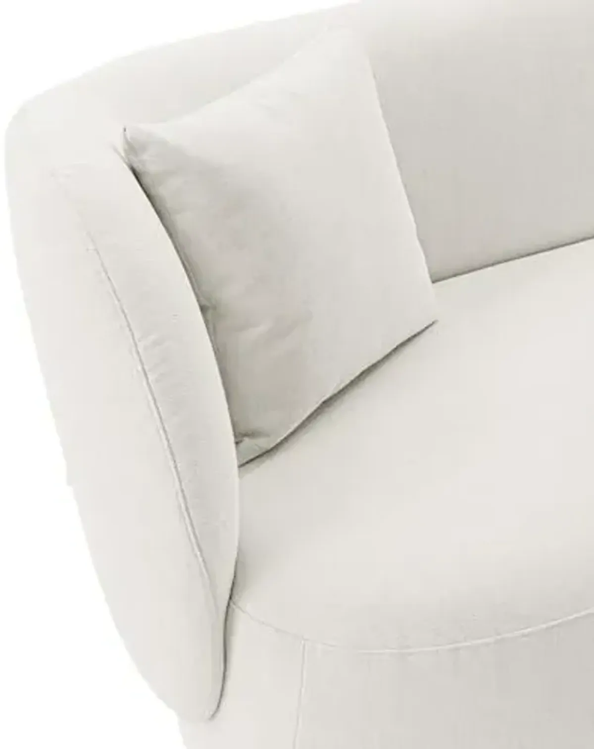 Manhattan Comfort Siri 93-Inch Contemporary Linen Sofa & Accent Chair for Living Room with Premium Pine Wood Frame, Black Metal Base, High-Density Foam Padding & 2 Pillows, Set of 2, Cream