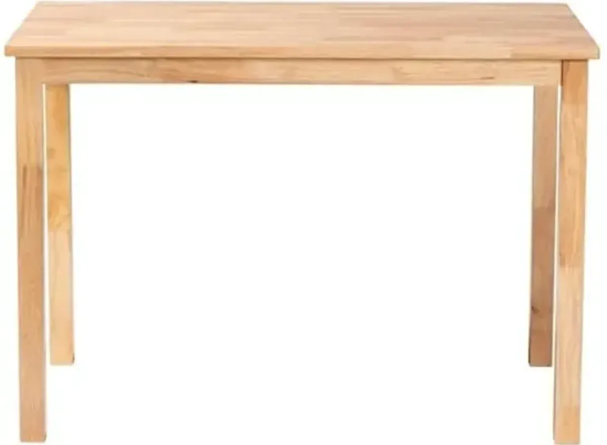 Baxton Studio Eveline Rectangular Modern Wood Dining Table in Natural Brown