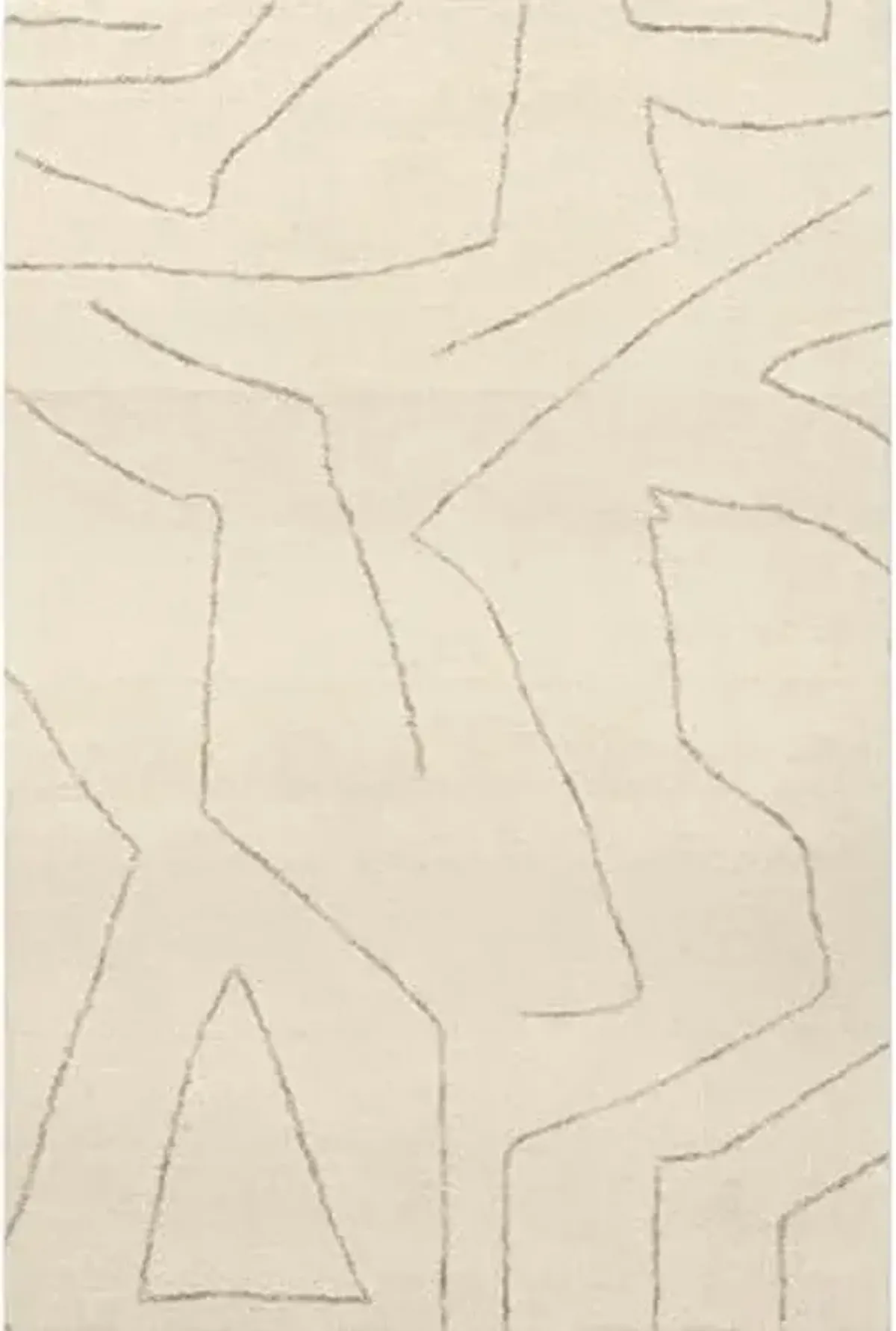 Rugs USA Mulholland Textured Wool Area Rug Area Rug, 8'6" x 11'6", Cream