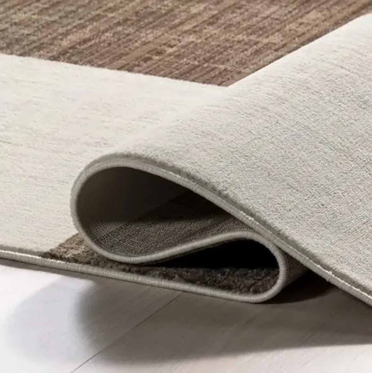 Rugs USA Aspen Brown/Ivory, 8' x 10', Checkered, Soft and Cozy, High Traffic, Stain Resistant, Easy Clean, Durable Area Rug for Bedroom, Living Room, Dining Space, Den, Foyer, Entryway