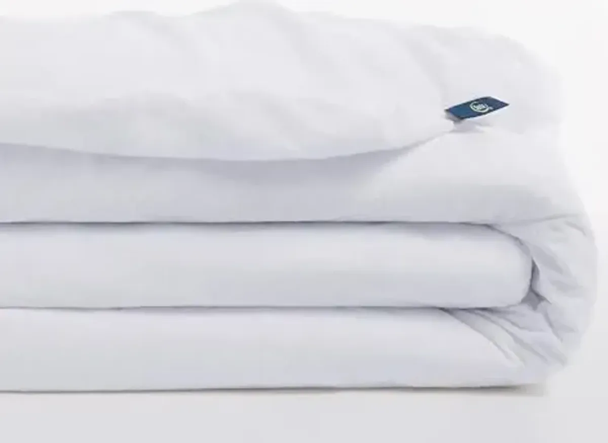 Serta Soft Top Mattress Cover, 60" x 80" Odor-Preventing and Stain-Resistant Waterproof Mattress Protector, 18" Elastic Deep Pocket for Secure Fit, Queen Mattress Pad, White