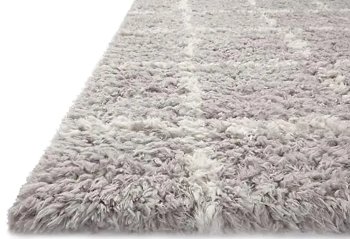 Loloi Angela Rose Amira Collection AMI-04 Silver / Ivory 18" x 18" Sample Rug