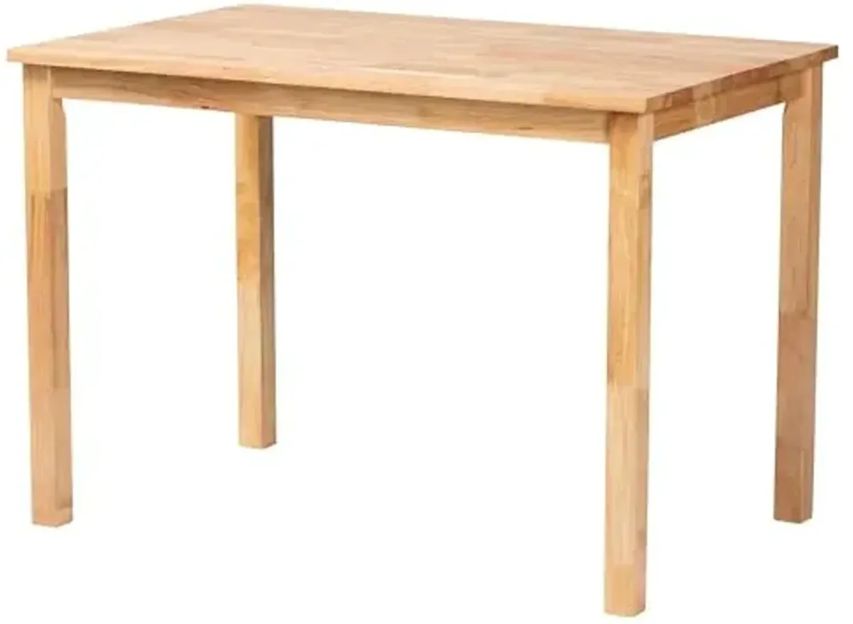 Baxton Studio Eveline Modern Natural Brown Finished Wood 43-Inch Dining Table