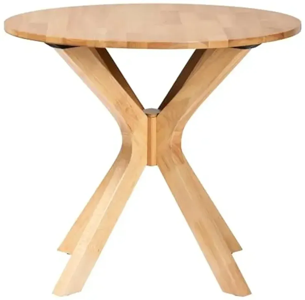 Baxton Studio Kenji Modern Natural Brown Finished Wood 34-Inch-Wide Round Wood Dining Table