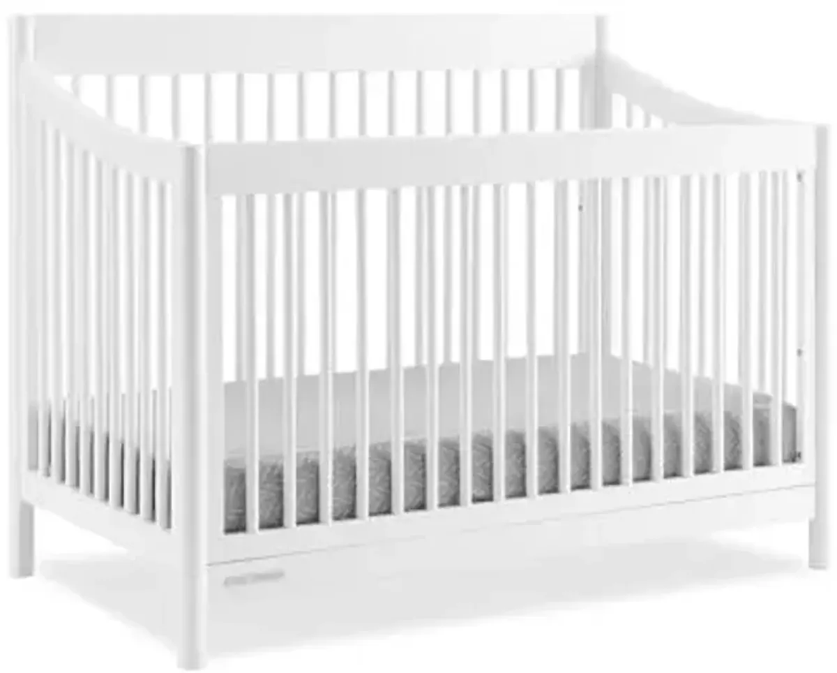 Delta Children Brooks 6-in-1 Convertible Crib - Greenguard Gold Certified, Bianca White