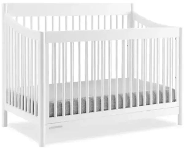 Delta Children Brooks 6-in-1 Convertible Crib - Greenguard Gold Certified, Bianca White