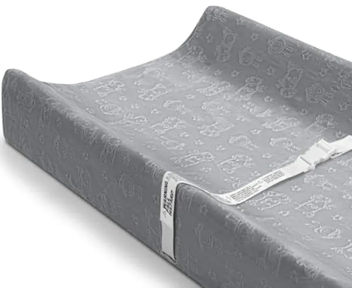 Serta Perfect Sleeper Changing Pad with Plush Cover Set, Grey